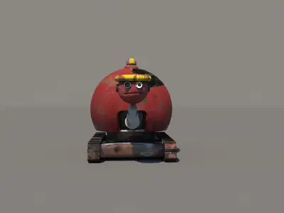 Cartoon robot 3D model 4