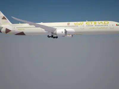 Etihad 787-9 Dreamliner 3D model