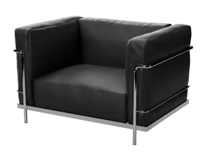  Replica Le Corbusier Grand Confort Armchair Model, Black 