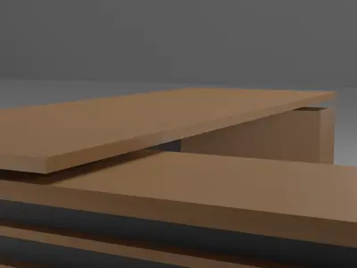 Office Table Free 3D model 3