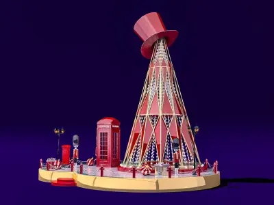 British Christmas tree 3D model