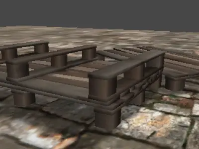 palette wooden pallet Low-poly 3D model