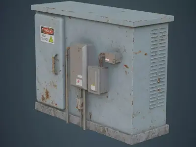 Electrical Enclosure 4B Low-poly 3D model