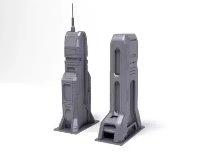 SCI-FI Buildings 2 3D print model