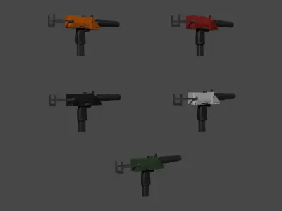 Warhammer 40k Autopistol Pattern Voss Mk 11 Low-poly 3D model