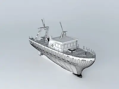 Trawler manufacturing Free 3D model