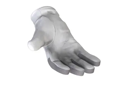 White Dirty Tactical Glove 3D model