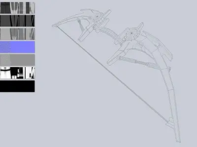Scifi bow Low-poly 3D model get