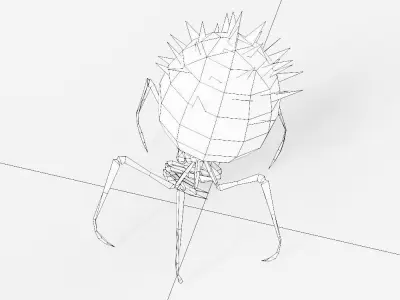 Spider cartoon 3d model  Low-poly 3D model