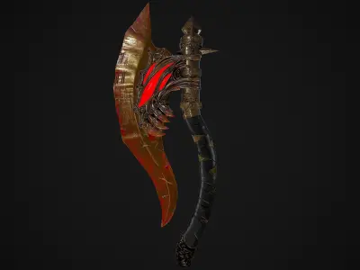 Demons Eye Axe Low-poly 3D model