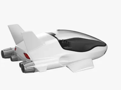 Hover car concept 3D model