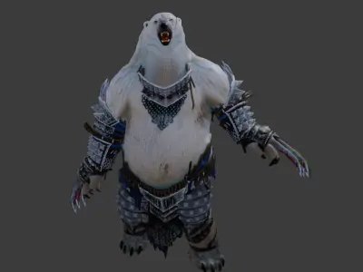  Polar beast Low-poly 3D model