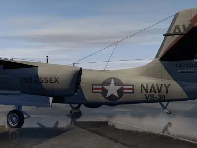 Grumman S2F-1 Tracker 3D model