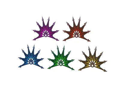 a Set of Fan Weapons Low-poly 3D model