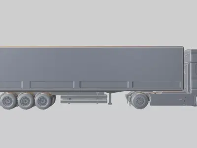 Heavy Duty Cargo Truck 3D print model