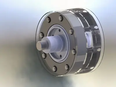 Clutch rotating metal wheel 3D model