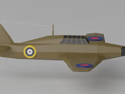 Hawker Hurricane WW2 Fighter 3D model