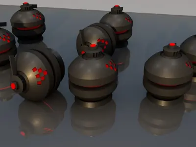 Sci Fi Grenade 3D model