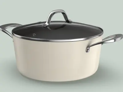 Contemporary Cookware - Sauce Pan 3D model