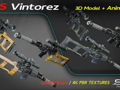 Vss Vintorez Low-poly 3D model