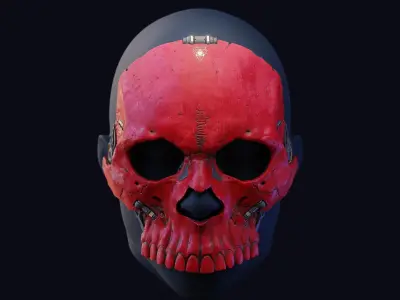Skull ghost mecha sci-fi mask high model 3D model