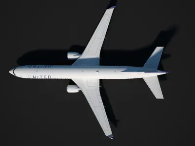 United Airlines 737 MAX-10 Low-poly 3D model