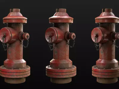 Dirty Fire Hydrant Free low-poly 3D model