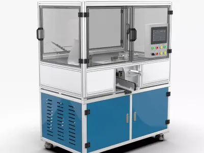 Automatic Horizontal Chamfering Rough Turning Machine 3D model