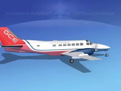 Beechcraft B99 Gulf Coast Express 3D model