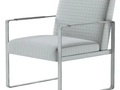 Modern Designer Metal Base Lounge Accent Chair Free 3D model