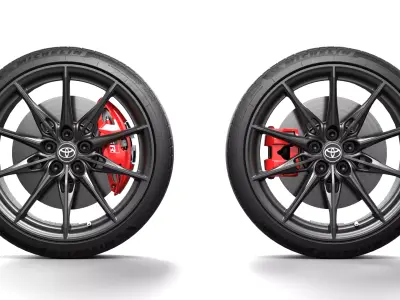 Toyota Supra 2025 Wheel with Disc Brake Low-poly 3D model
