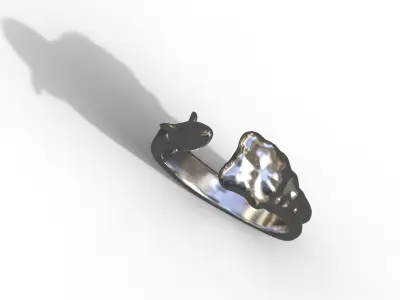 High-Quality 3D Ring Jet Model Low-poly 3D model