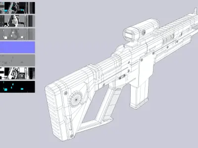 Scifi weapon collection 3D Model Pack