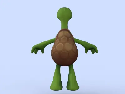 Cartoon Turtle  3D model