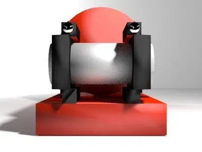 Black Box Flight Data Recorder 3D model