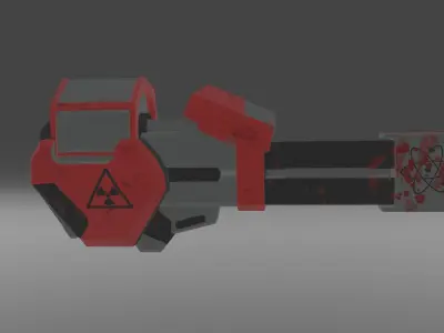 low poly gun Free low-poly 3D model