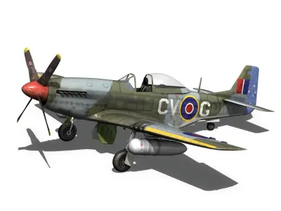 North American P-51D - CV-G 3D model