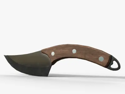 Short knife Low-poly 3D model