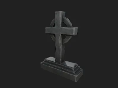 Gravestone Low-poly 3D model