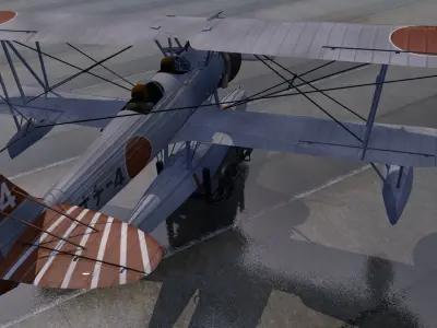 Nakajima E8N1 Dave 3D model