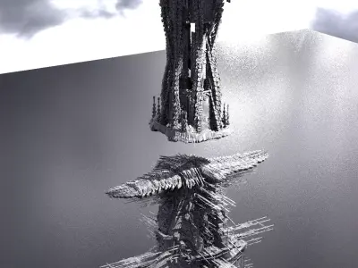 Dark Fusion City Alien Bridge Kit bash 5 3D model