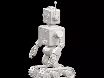 Vintage Robot 3D print model