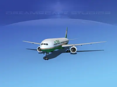 Boeing 777-300 Eva Air 3D model
