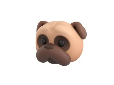 Prop164 Pug Head 3D model