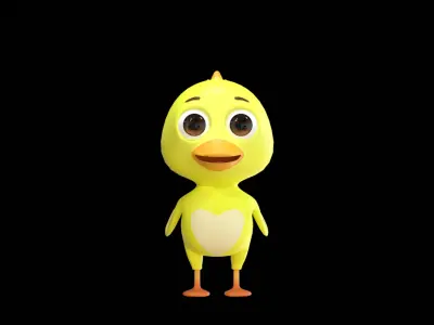 Baby Duck - Stylized 3D Model Low-poly 3D model