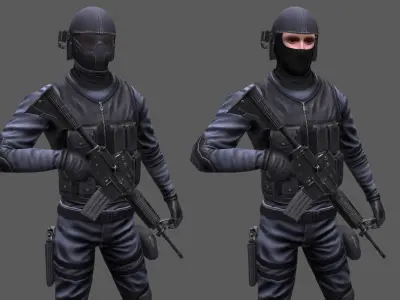 Customizable Male and Female Soldiers 3D Model Collection