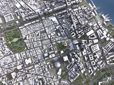 Rio de Janeiro Low-poly 3D model