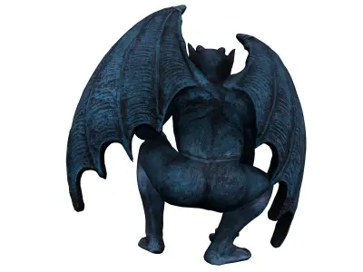 Gagoil03 statue of demon with wings 3D model
