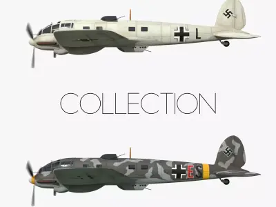Heinkel He 111 - Norway Collection Low-poly 3D model