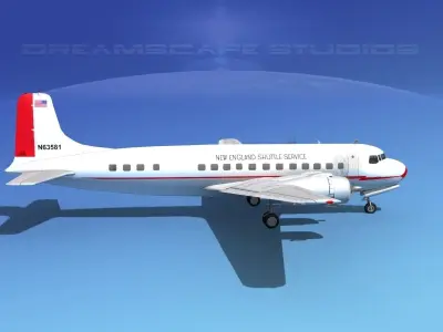 Douglas DC-6 New England Shuttle 3D model